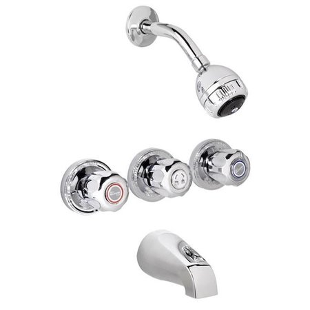 BELANGER Belanger 3060W Bathtub & Shower Faucet with 3 Handles; Polished Chrome 3060W